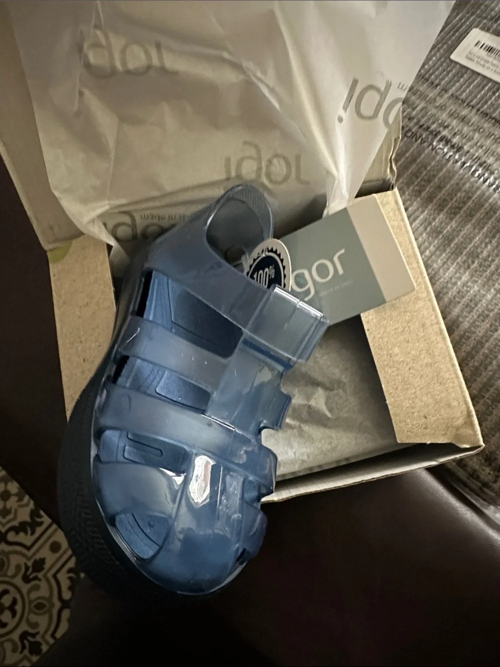 Igor Kids Navy Jelly Sandals
